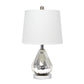 All The Rages Lalia Home Chrome Kissy Pear Table Lamp With White Fabric Shade
