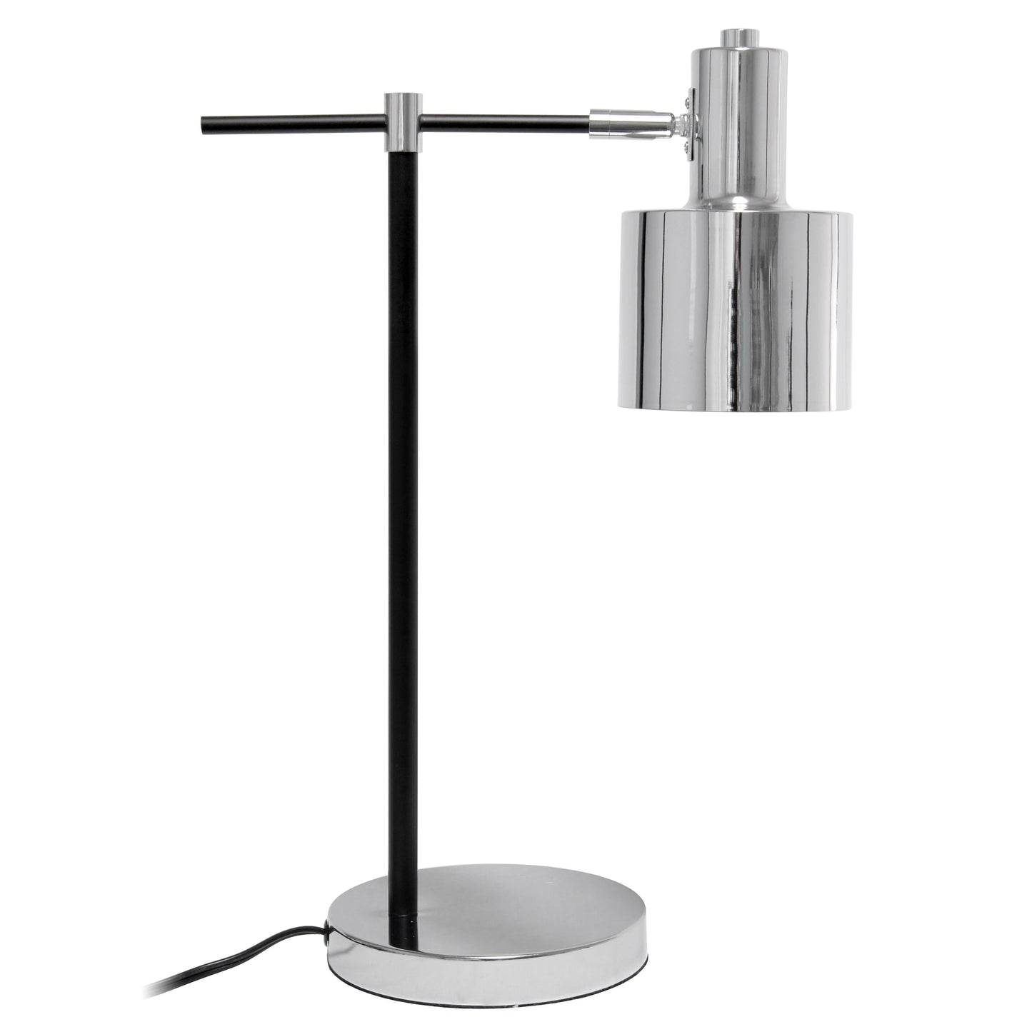 All The Rages Lalia Home Chrome Mid Century Modern Metal Table Lamp