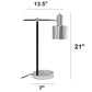 All The Rages Lalia Home Chrome Mid Century Modern Metal Table Lamp