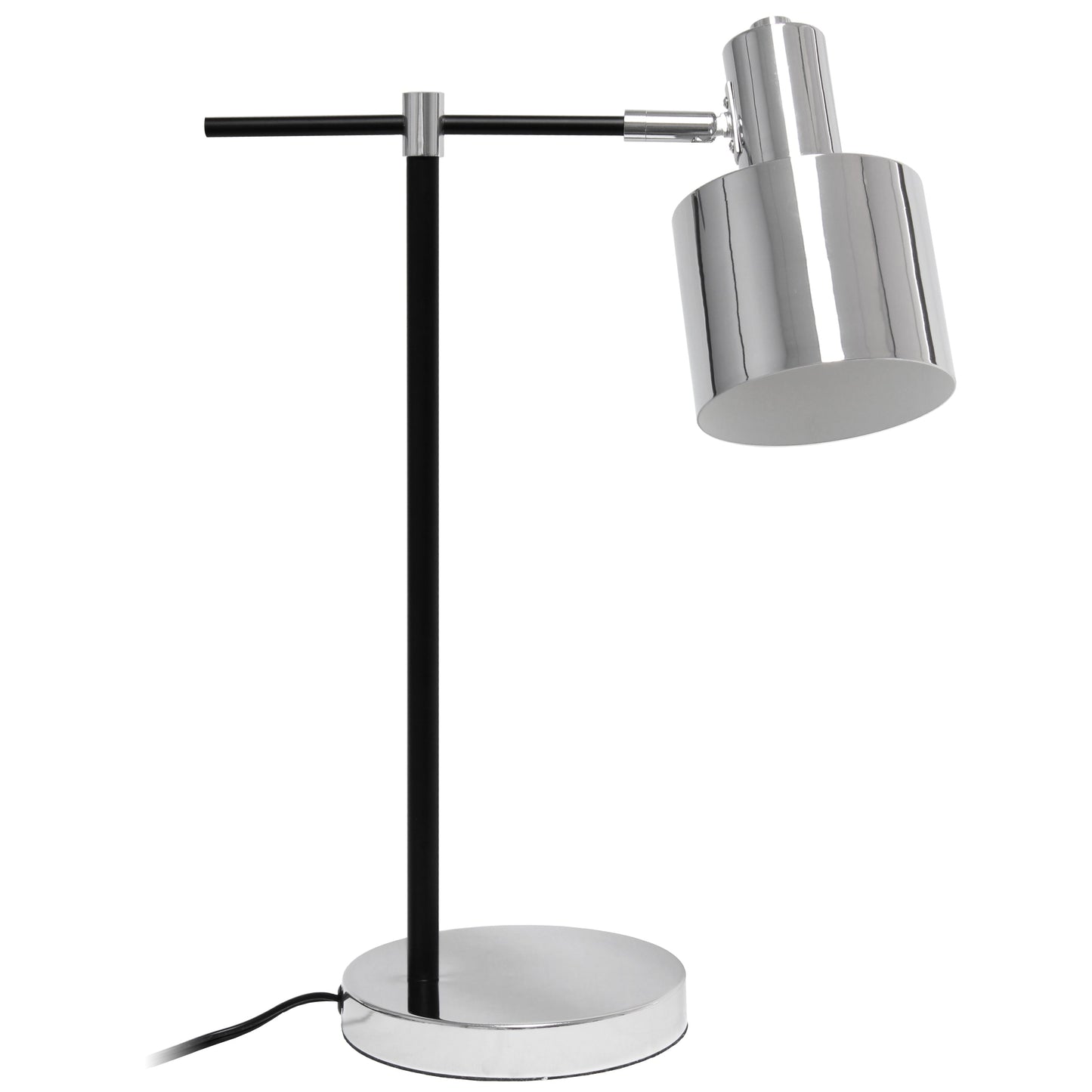 All The Rages Lalia Home Chrome Mid Century Modern Metal Table Lamp