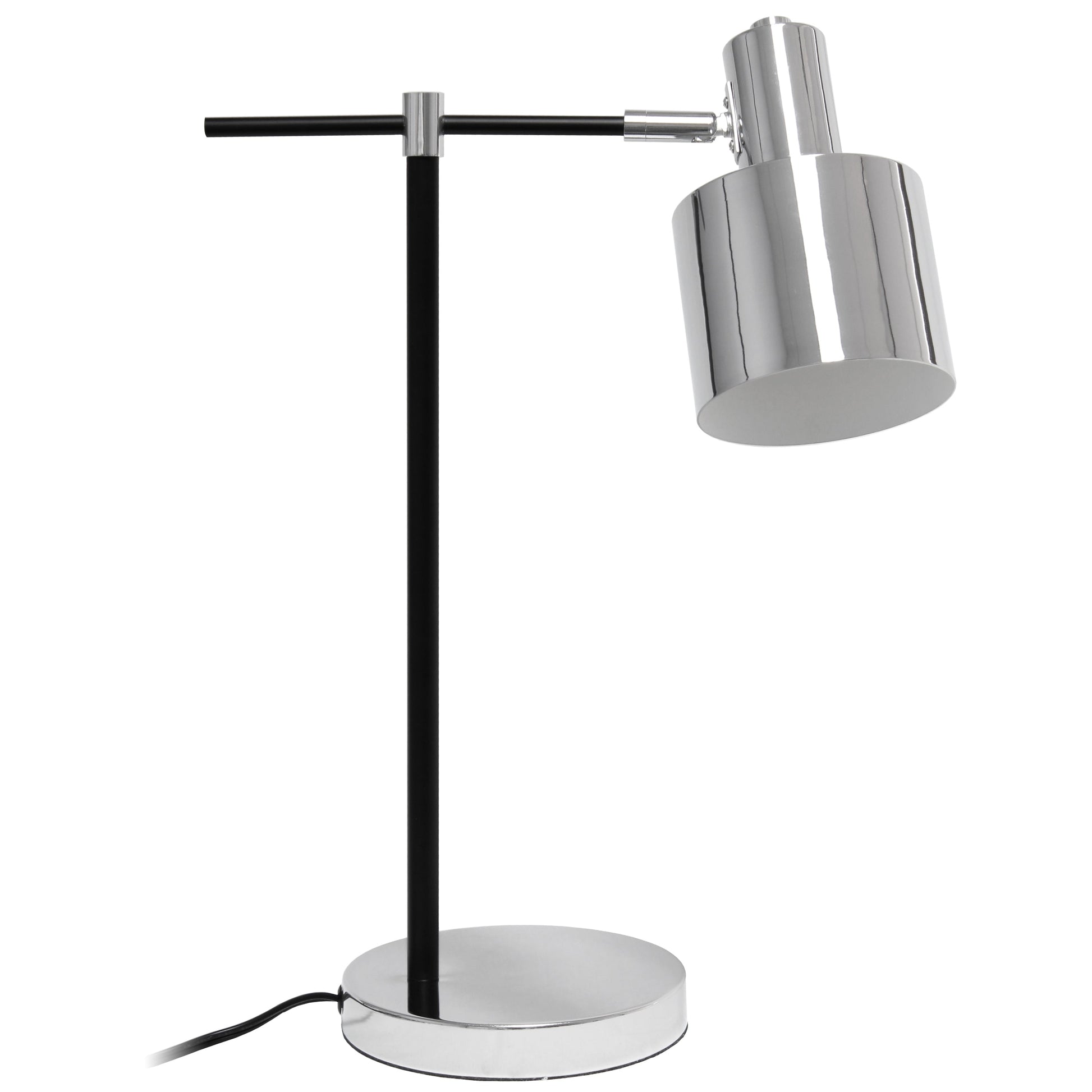 All The Rages Lalia Home Chrome Mid Century Modern Metal Table Lamp