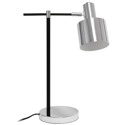 All The Rages Lalia Home Chrome Mid Century Modern Metal Table Lamp