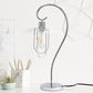 All The Rages Lalia Home Chrome Modern Metal Scroll Table Lamp