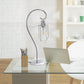 All The Rages Lalia Home Chrome Modern Metal Scroll Table Lamp