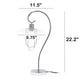All The Rages Lalia Home Chrome Modern Metal Scroll Table Lamp
