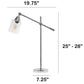 All The Rages Lalia Home Chrome Vertically Adjustable Table Lamp