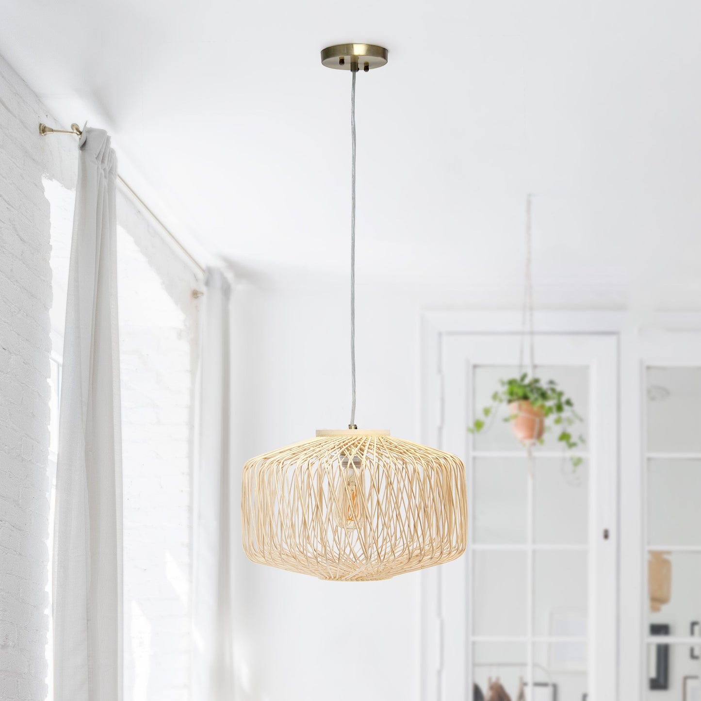 All The Rages Lalia Home Circular Rattan Pendant Light