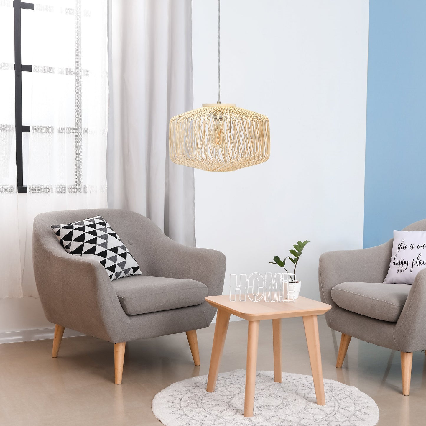 All The Rages Lalia Home Circular Rattan Pendant Light