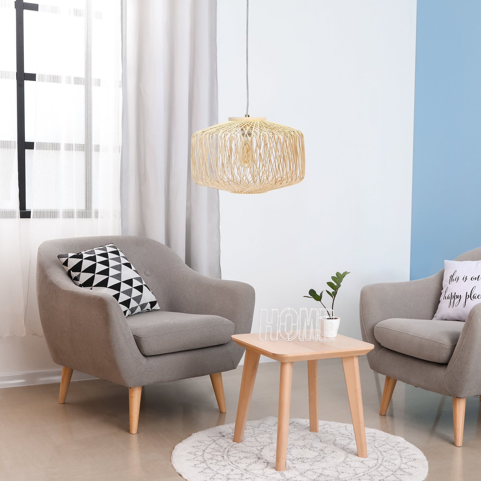 All The Rages Lalia Home Circular Rattan Pendant Light
