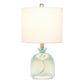 All The Rages Lalia Home Clear Blue Hammered Glass Jar Table Lamp With White Linen Shade