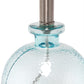 All The Rages Lalia Home Clear Blue Hammered Glass Jar Table Lamp With White Linen Shade