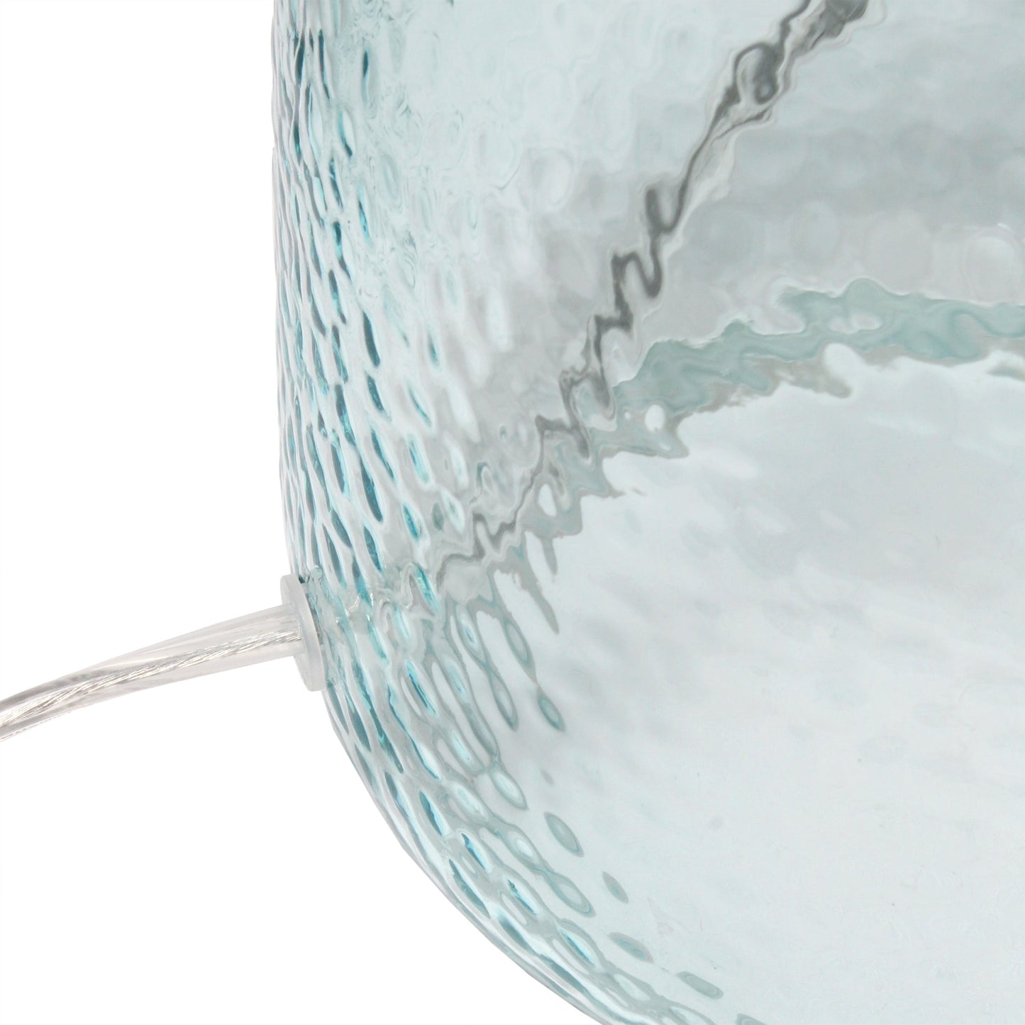 All The Rages Lalia Home Clear Blue Hammered Glass Jar Table Lamp With White Linen Shade