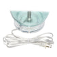 All The Rages Lalia Home Clear Blue Oval Glass Table Lamp With White Drum Shade