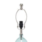 All The Rages Lalia Home Clear Blue Oval Glass Table Lamp With White Drum Shade