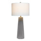 All The Rages Lalia Home Concrete Pillar Table Lamp With White Fabric Shade