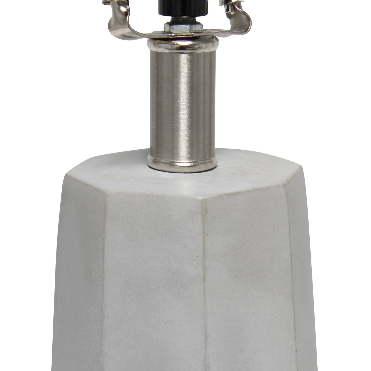 All The Rages Lalia Home Concrete Pillar Table Lamp With White Fabric Shade