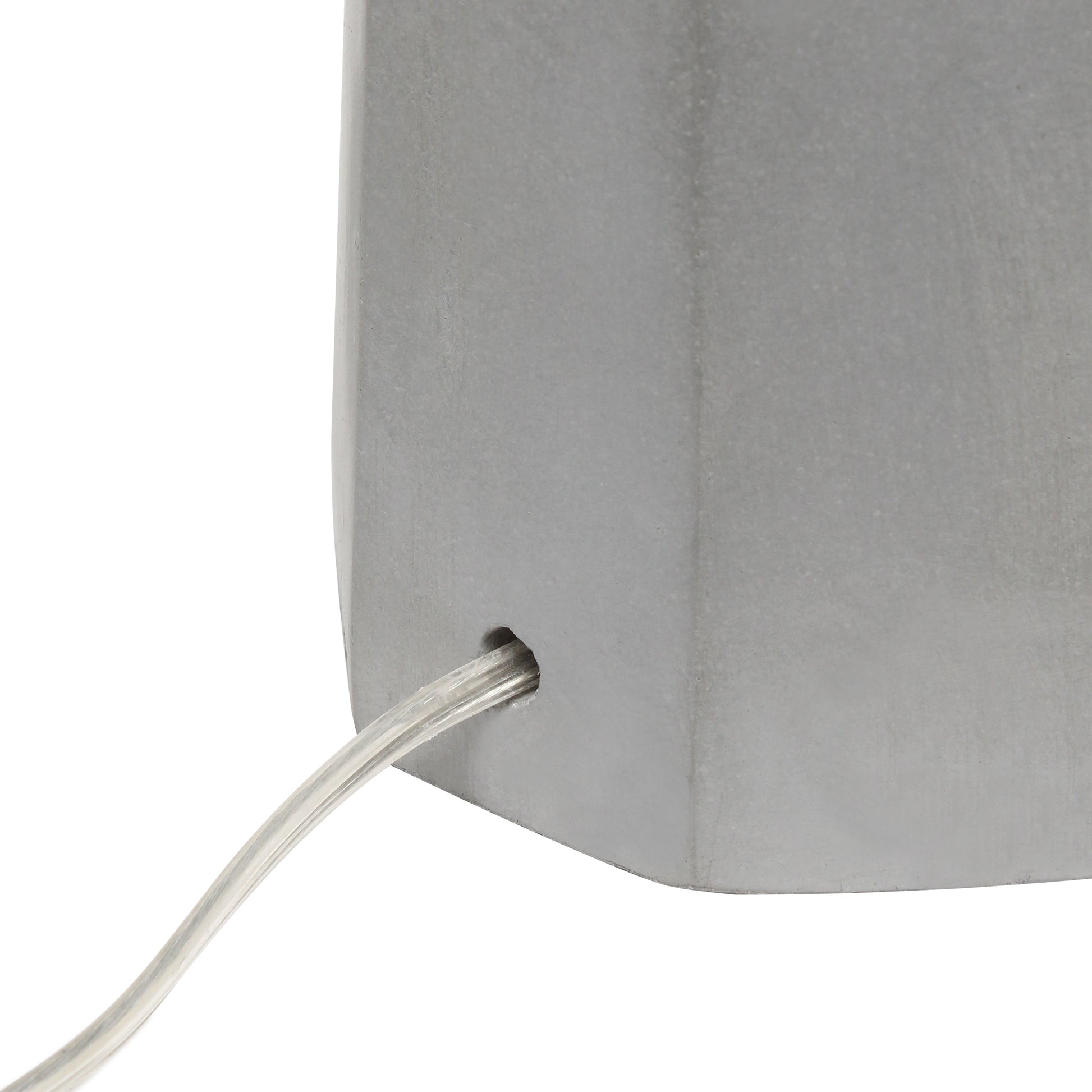 All The Rages Lalia Home Concrete Pillar Table Lamp With White Fabric Shade