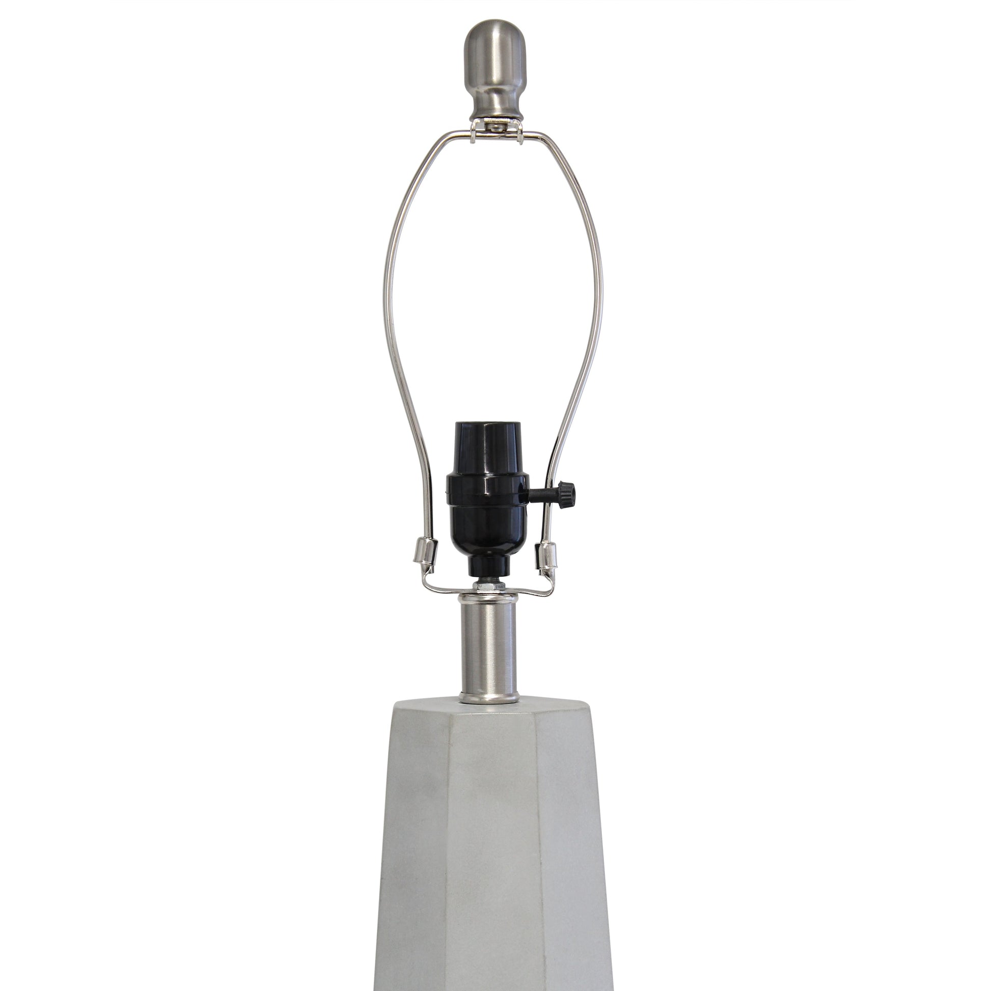 All The Rages Lalia Home Concrete Pillar Table Lamp With White Fabric Shade