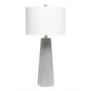 All The Rages Lalia Home Concrete Pillar Table Lamp With White Fabric Shade