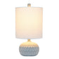 All The Rages Lalia Home Concrete Thumbprint Table Lamp With White Fabric Shade