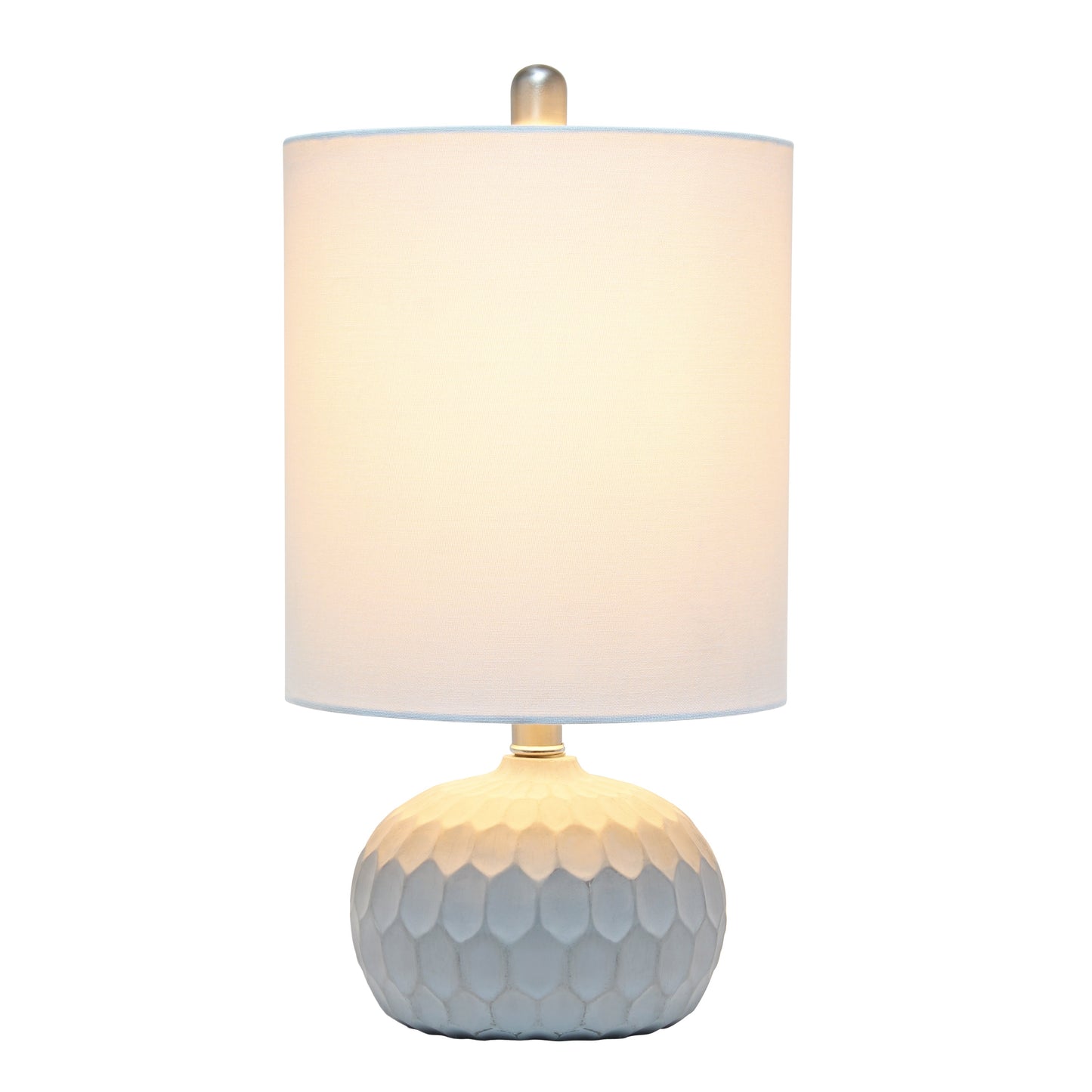 All The Rages Lalia Home Concrete Thumbprint Table Lamp With White Fabric Shade