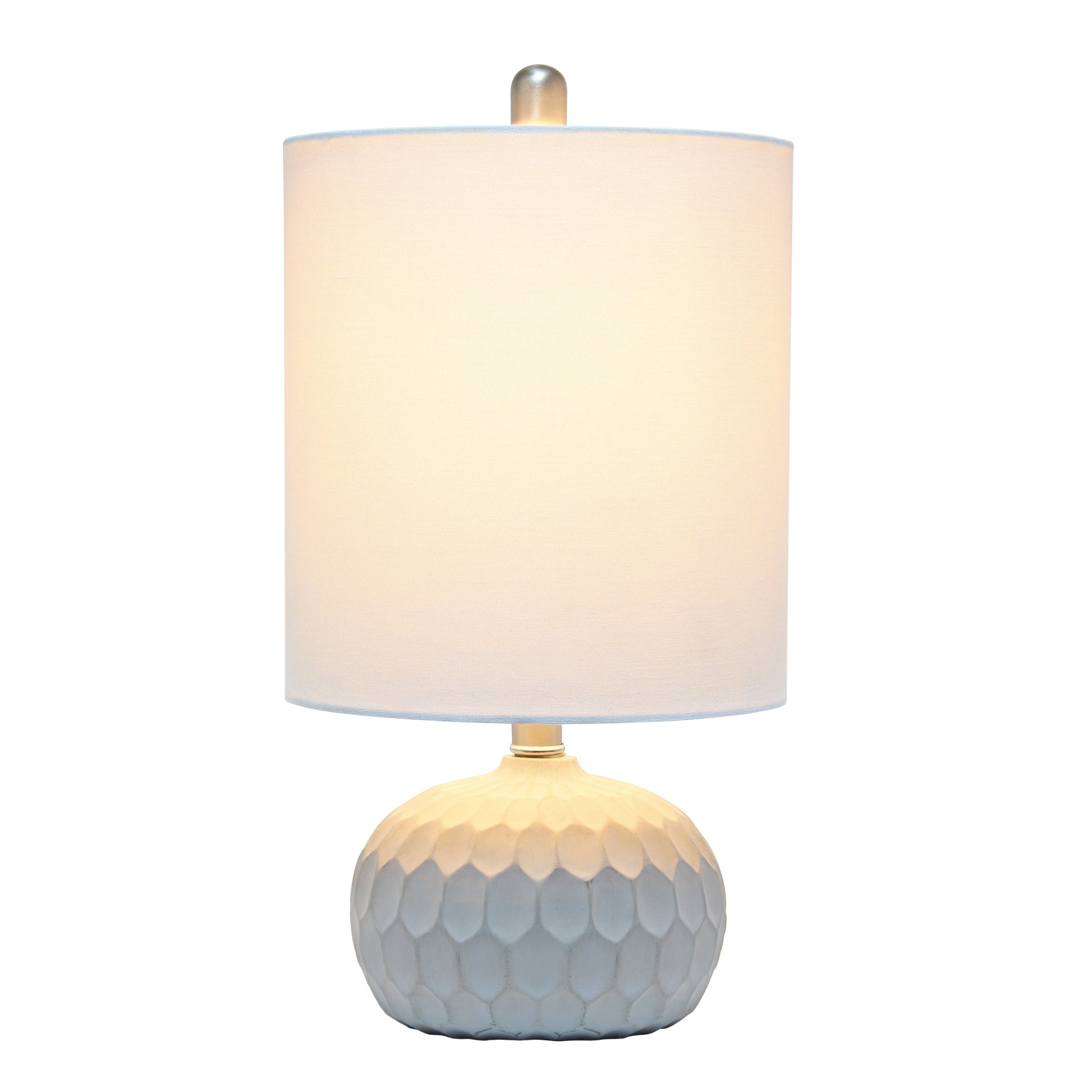All The Rages Lalia Home Concrete Thumbprint Table Lamp With White Fabric Shade