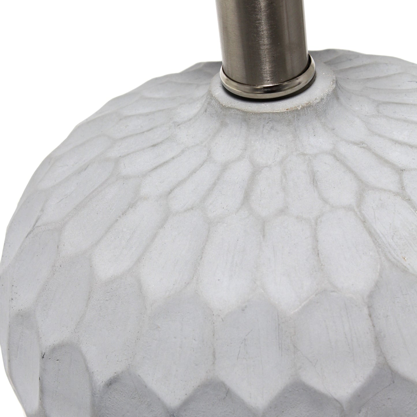 All The Rages Lalia Home Concrete Thumbprint Table Lamp With White Fabric Shade