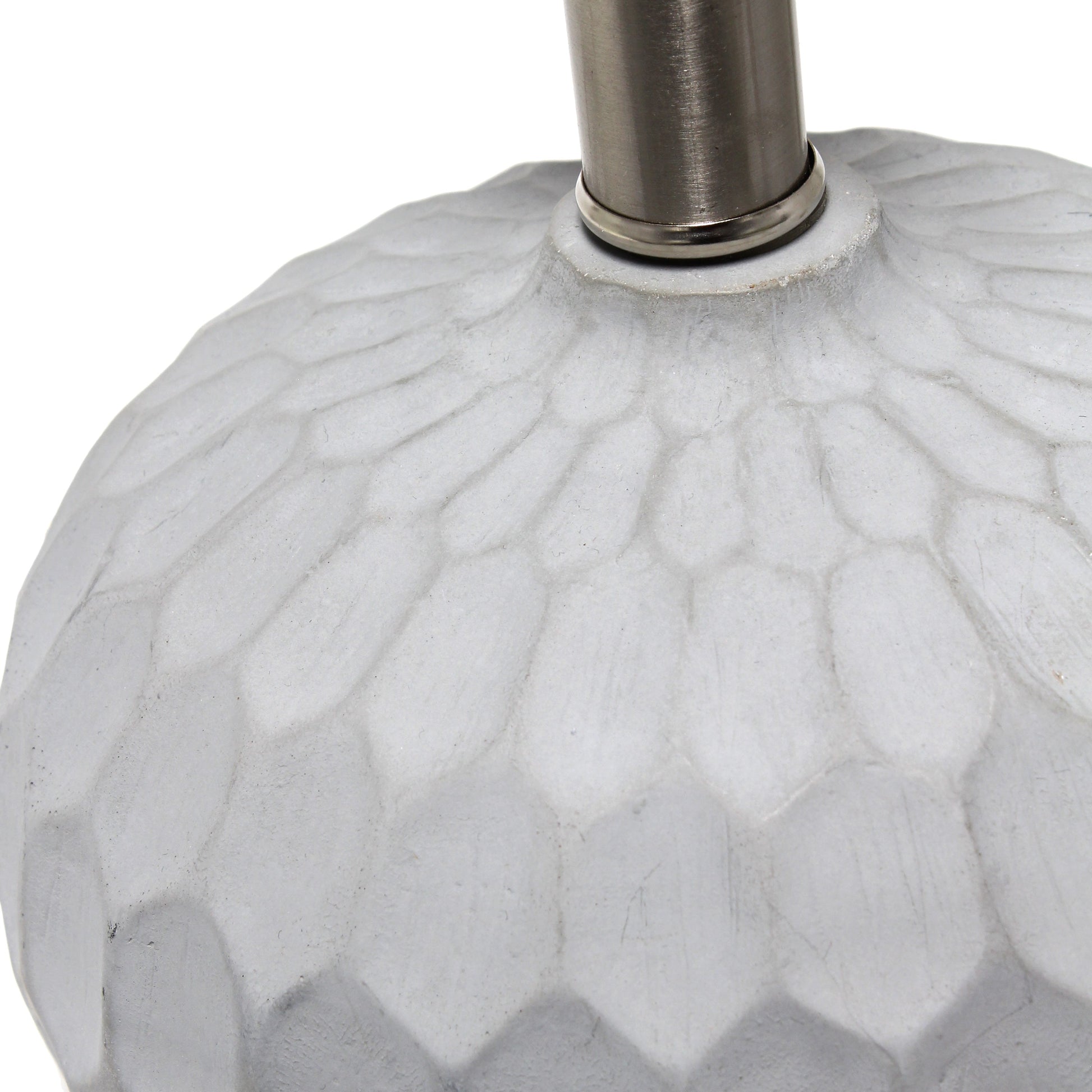 All The Rages Lalia Home Concrete Thumbprint Table Lamp With White Fabric Shade