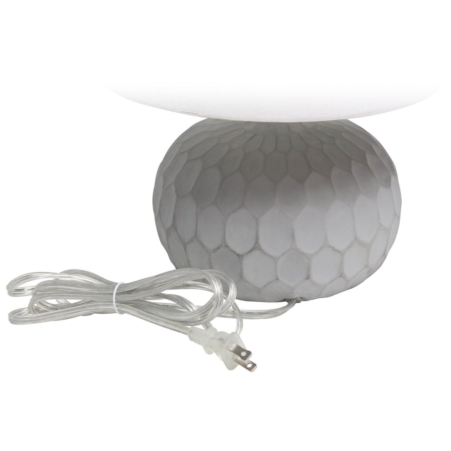 All The Rages Lalia Home Concrete Thumbprint Table Lamp With White Fabric Shade