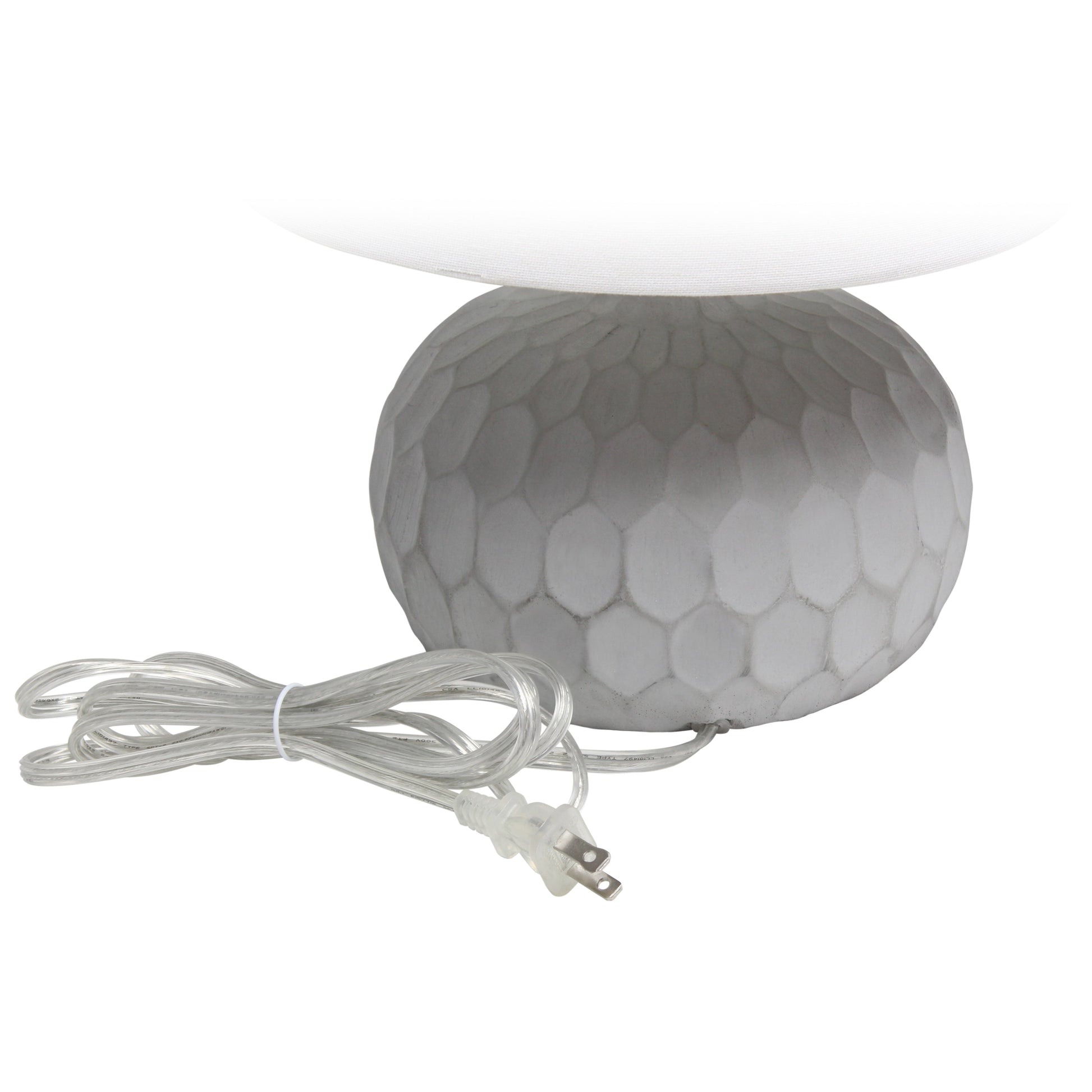 All The Rages Lalia Home Concrete Thumbprint Table Lamp With White Fabric Shade