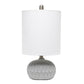 All The Rages Lalia Home Concrete Thumbprint Table Lamp With White Fabric Shade