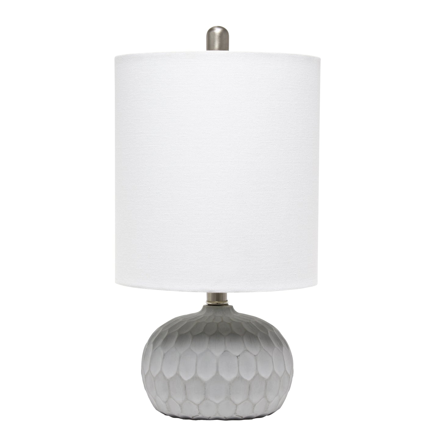 All The Rages Lalia Home Concrete Thumbprint Table Lamp With White Fabric Shade