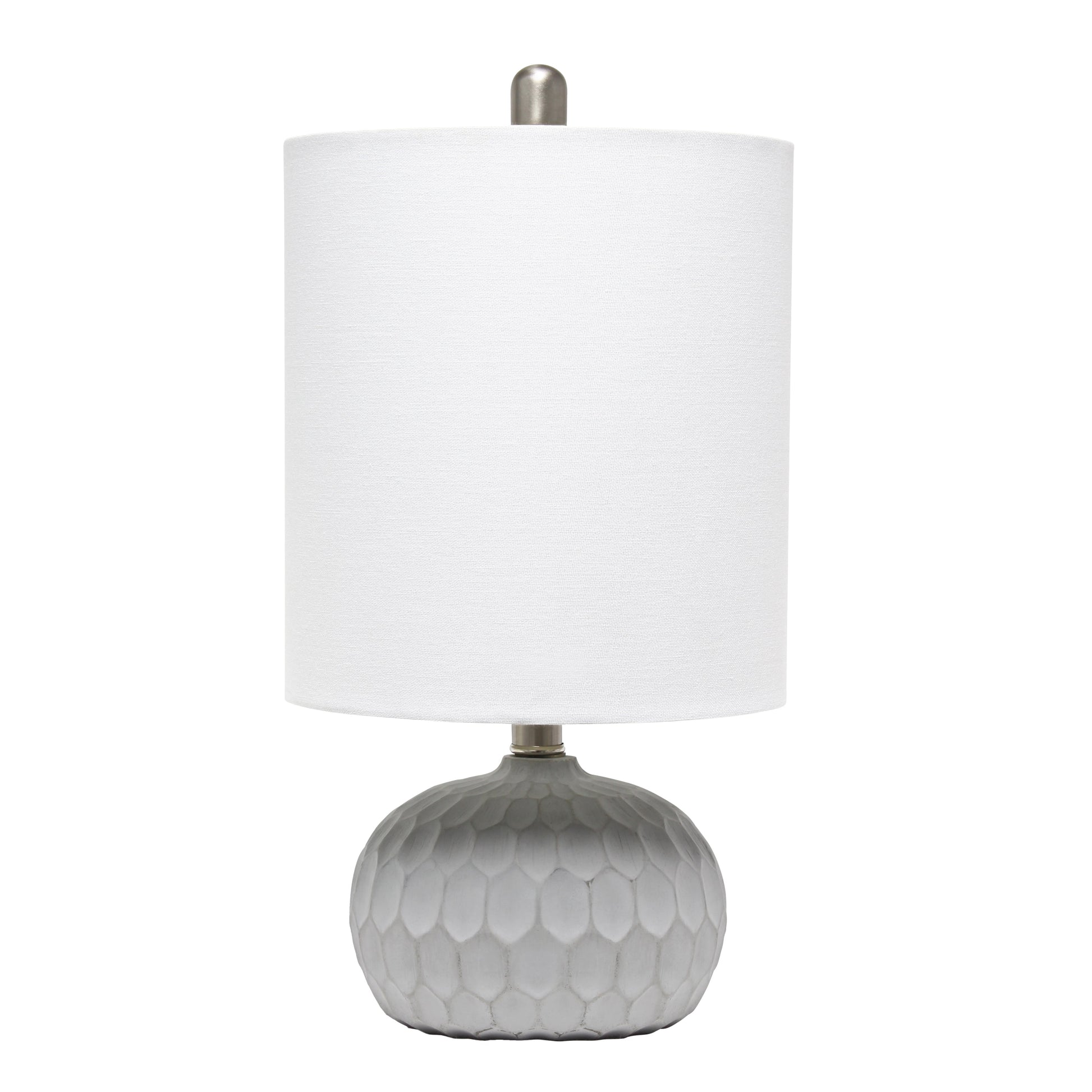 All The Rages Lalia Home Concrete Thumbprint Table Lamp With White Fabric Shade