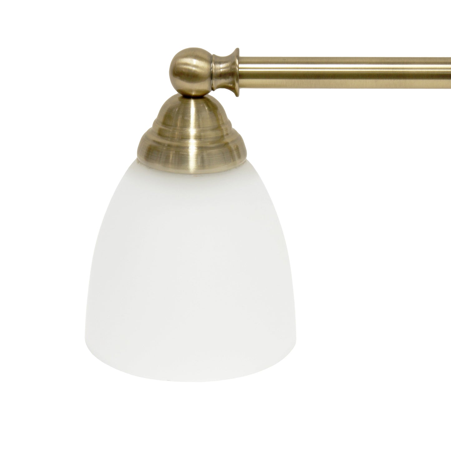 All The Rages Lalia Home Essentix Antique Brass 3-Light Metal Vanity Light With Translucent Glass Shades