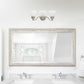 All The Rages Lalia Home Essentix Brushed Nickel 3-Light Curved Metal Vanity Light With Alabaster White Glass Shades