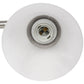 All The Rages Lalia Home Essentix Brushed Nickel 3-Light Vanity Light With Bell-Shaped Alabaster White Glass Shades