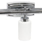 All The Rages Lalia Home Essentix Chrome 3-Light Contemporary Vanity Light With Opaque White Glass Shades