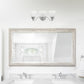 All The Rages Lalia Home Essentix Chrome 3-Light Curved Metal Vanity Light With Alabaster White Glass Shades