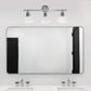 All The Rages Lalia Home Essentix Chrome 3-Light Vanity Light With Bell-Shaped Alabaster White Glass Shades