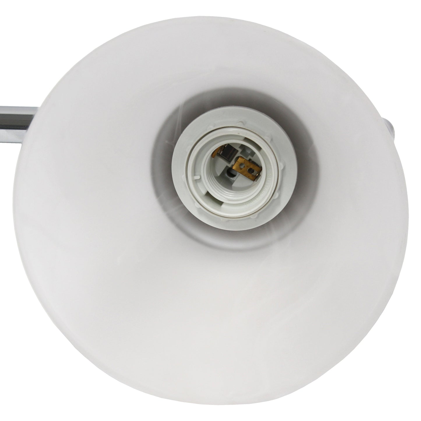 All The Rages Lalia Home Essentix Chrome 3-Light Vanity Light With Bell-Shaped Alabaster White Glass Shades
