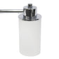 All The Rages Lalia Home Essentix Chrome 3-Light Vanity Light With Opaque White Glass Shades