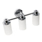 All The Rages Lalia Home Essentix Chrome 3-Light Vanity Light With Opaque White Glass Shades