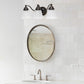 All The Rages Lalia Home Essentix Oil Rubbed Bronze 3-Light Curved Metal Vanity Light With Alabaster White Glass Shades