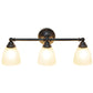 All The Rages Lalia Home Essentix Oil Rubbed Bronze 3-Light Metal Vanity Light With Translucent Glass Shades