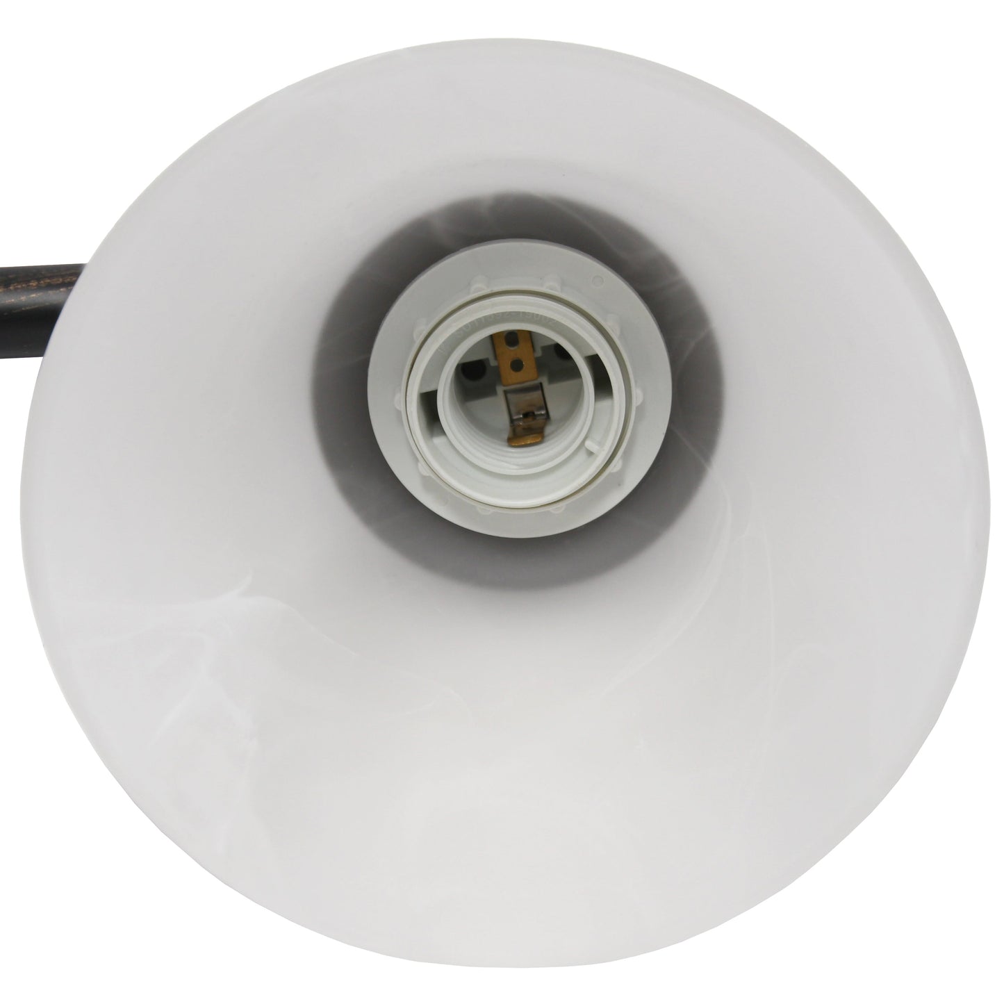All The Rages Lalia Home Essentix Oil Rubbed Bronze 3-Light Vanity Light With Bell-Shaped Alabaster White Glass Shades