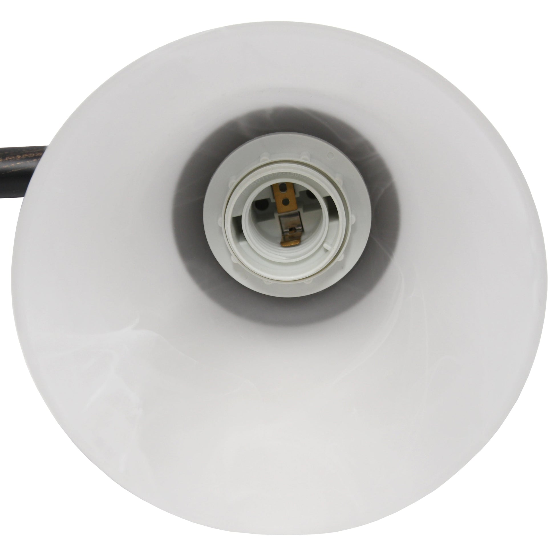 All The Rages Lalia Home Essentix Oil Rubbed Bronze 3-Light Vanity Light With Bell-Shaped Alabaster White Glass Shades