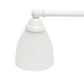 All The Rages Lalia Home Essentix White 3-Light Metal Vanity Light With Translucent Glass Shades