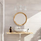 All The Rages Lalia Home Essentix White 3-Light Vanity Light With Bell-Shaped Alabaster White Glass Shades
