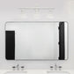 All The Rages Lalia Home Essentix White 3-Light Vanity Light With Bell-Shaped Alabaster White Glass Shades