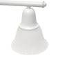 All The Rages Lalia Home Essentix White 3-Light Vanity Light With Bell-Shaped Alabaster White Glass Shades